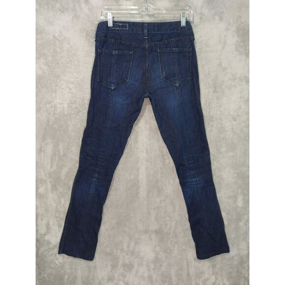 Rag and Bone Jeans Womens 30 Blue Denim Skinny Bootcut Low Rise Stretch Dark - Picture 2 of 9